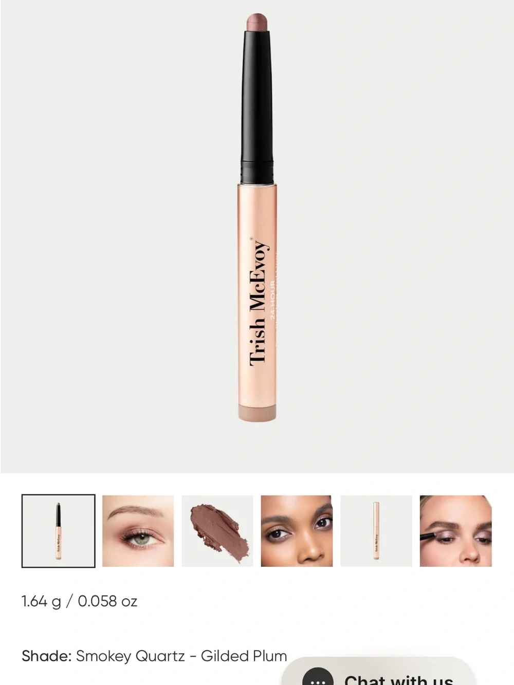 Trish McEvoy 24-Hour Eye Shadow and Liner — Rich Brown and Smokey Quartz